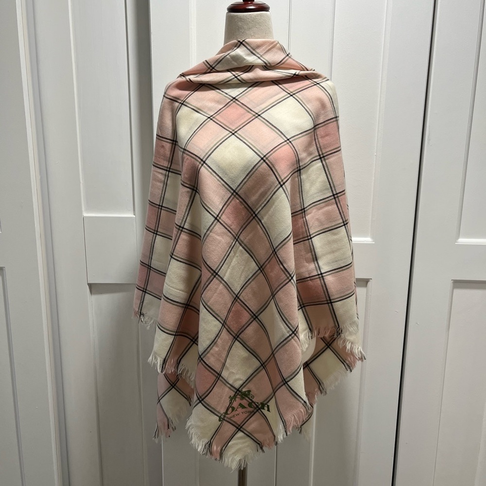 NWOT Coach square wool scarf
